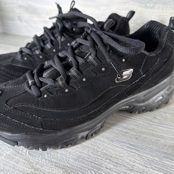 Skechers D'Lites 11949 Black Memory Foam Athletic Sneakers Women's Size US 8.5 - Picture 6 of 11